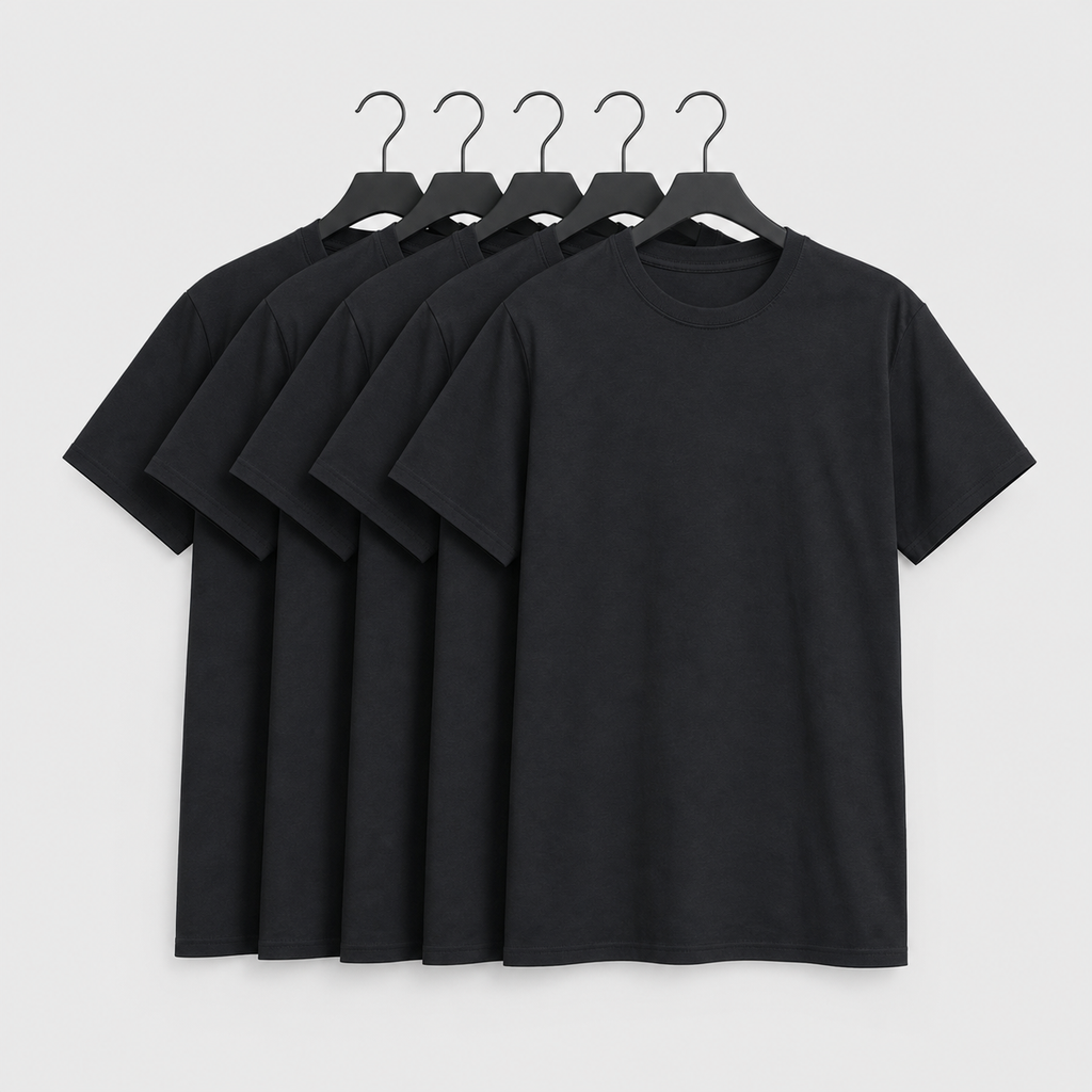 Men's Short Sleeve T-Shirt Pack, Big & Tall, Crewneck Cotton T-Shirts for Men, Value Packs - front view