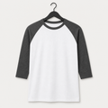 Men's Raglan Baseball Tee Shirt - Cotton Two Tone Casual Athletic Top - front view