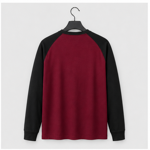 Men Men's Henley Shirt Fall Crewneck Color Block Slim Fit Long Sleeve T Shirts Button Up Tees - back view