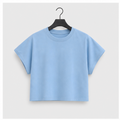 Men's Short Sleeve Crew Neck Cropped T Shirts Summer Basic Baggy Tee Tops - front view