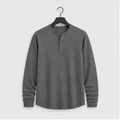 Men's Henley Shirts Long Sleeve Button T-Shirt Lightweight Fashion Casual Pullover Shirt - front view