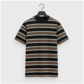 Men's Fashion Loose Fit Crewneck Stripe T-Shirt - front view