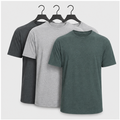 Men's Crew Neck T-Shirts 4-Pack - Soft Short Sleeve Basic Tees, Comfortable Classic Fit Jersey Shirts for Men - front view
