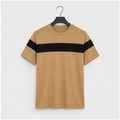 Men's Short Sleeve Tee Color Block Crew Neck Pullover Casual Basic Shirts - front view